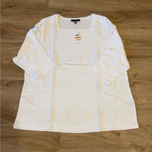 Karen Scott Ivory Knit Top